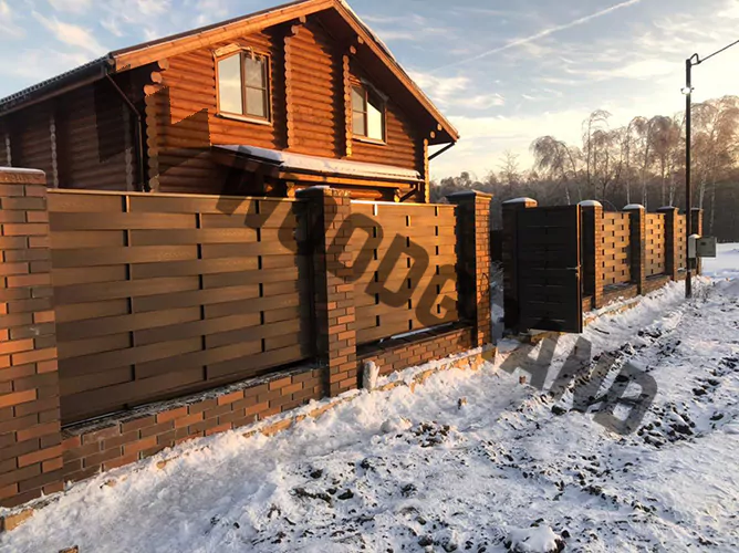 Забор плетенка из доски ДПК. Надежное решение